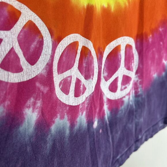 Vintage Liquid Blue Tie Dye Shirt Men's Size 2XL Hippie Retro Rainbow Spiral - Picture 7 of 12